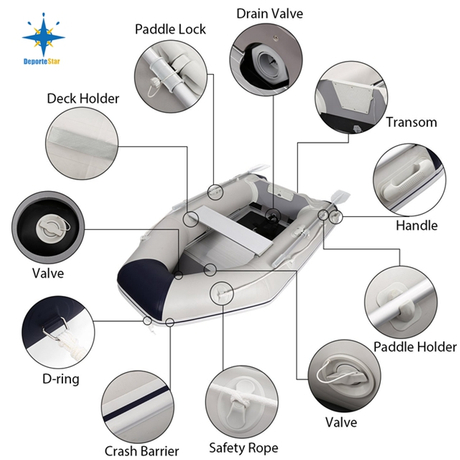 China Factory Inflatable Fishing Rubber Boat Fishing Boat Prices